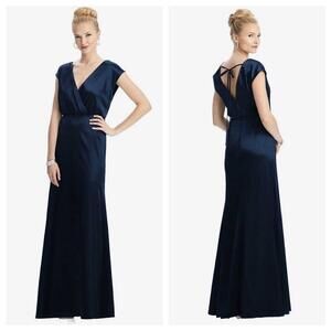 Elegant Stroh Charme F/L Vneck Dress - Midnight Blue Size 14-R